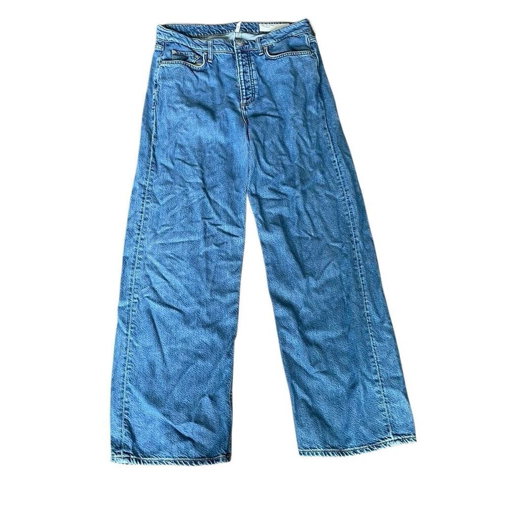 Rag and bone low-rise wide leg light wash concealed buttons fly 90’s vibes vinta - Picture 2 of 7